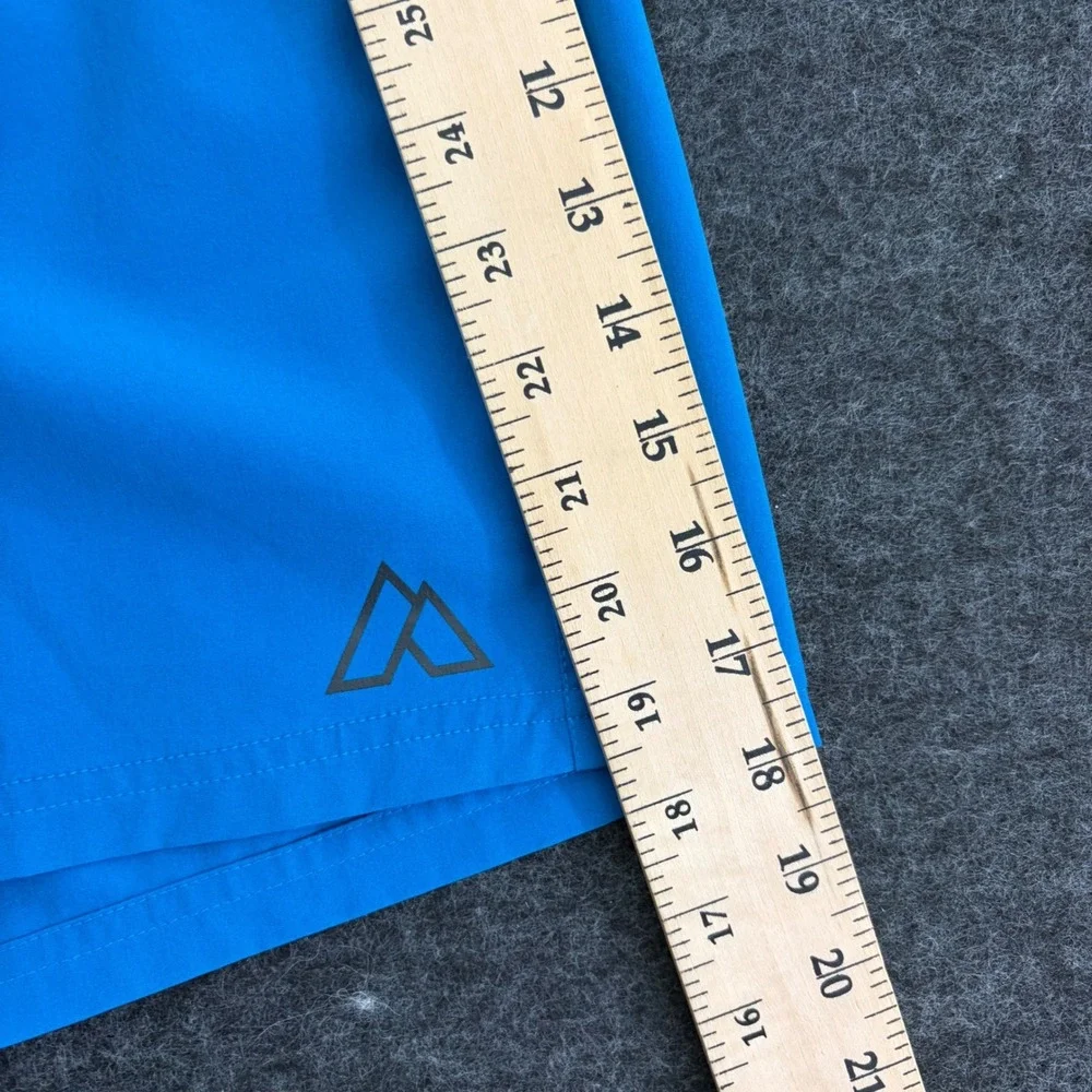 Alpine Design Mens Blue Swim Trunks Mesh Lined Zipper Pocket Shorts XL 7